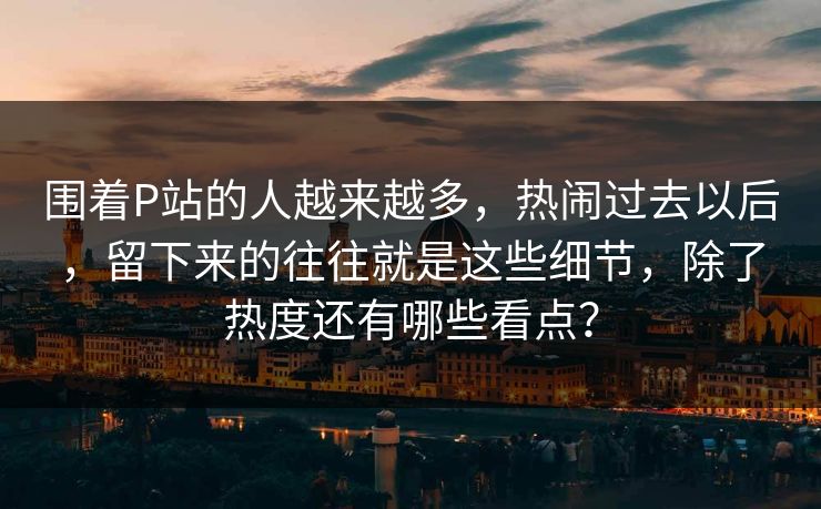围着P站的人越来越多，热闹过去以后，留下来的往往就是这些细节，除了热度还有哪些看点？