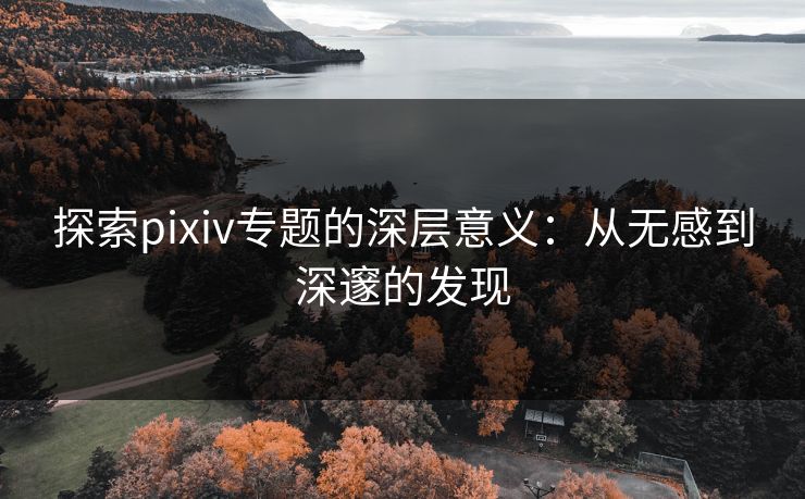 探索pixiv专题的深层意义：从无感到深邃的发现