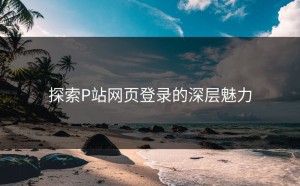 探索P站网页登录的深层魅力