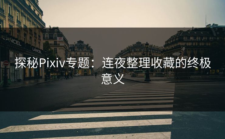 探秘Pixiv专题:连夜整理收藏的终极意义 探秘Pixiv专题:连夜整理收藏的终极意义