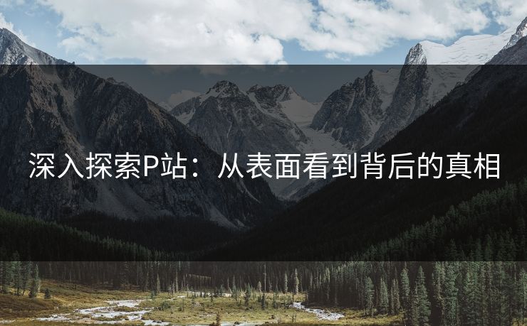 深入探索P站:从表面看到背后的真相 深入探索P站:从表面看到背后的真相