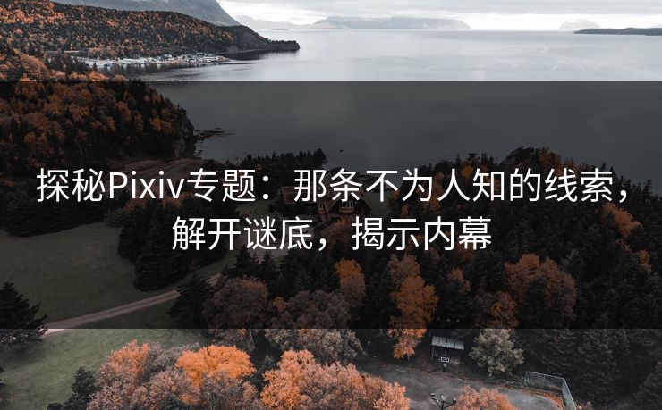 探秘Pixiv专题:那条不为人知的线索,解开谜底,揭示内幕 探秘Pixiv专题:那条不为人知的线索,解开谜底,揭示内幕